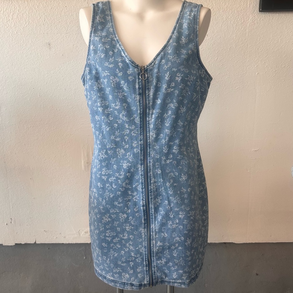 Denim Floral Dress